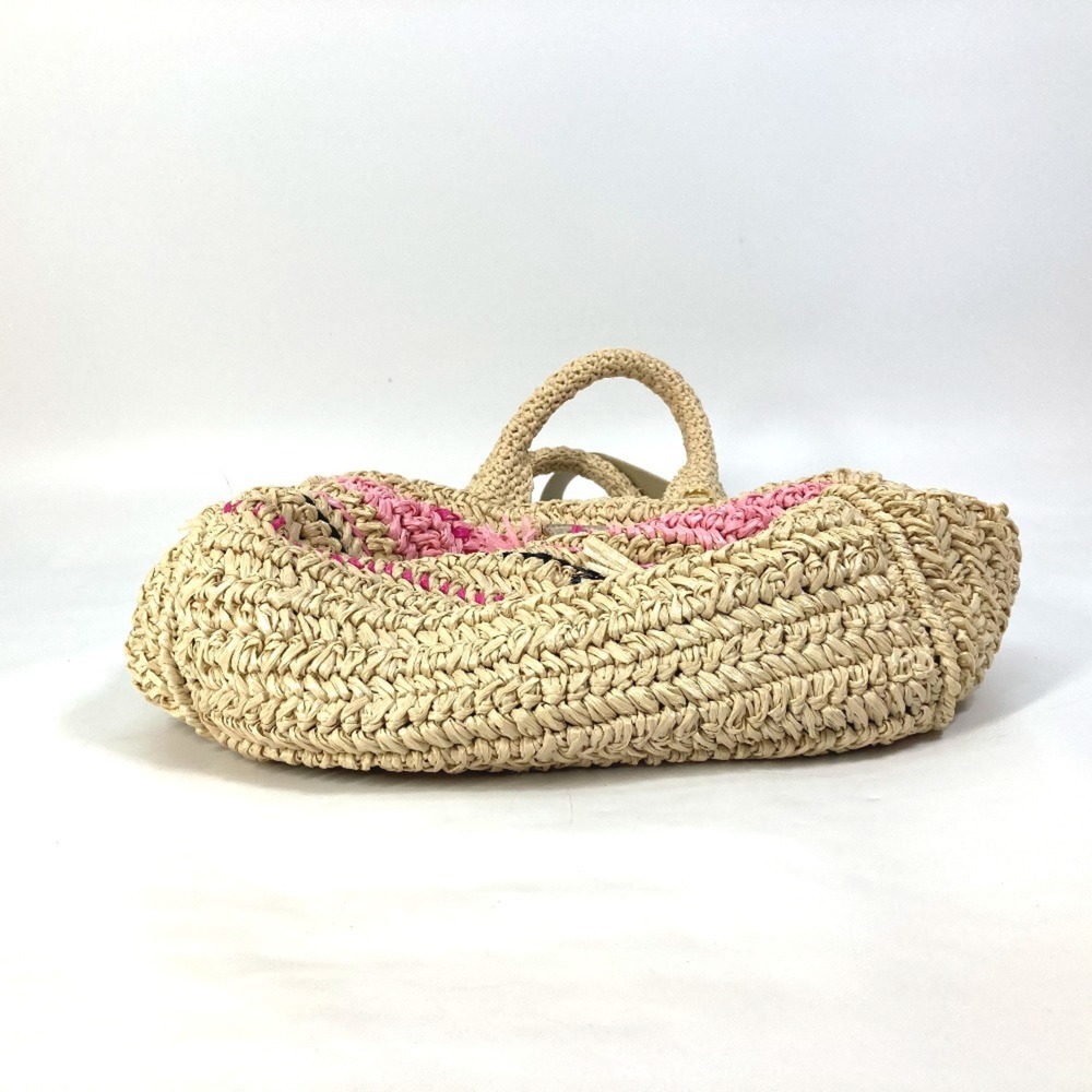 PRADA Cream Raffia Shoulder Bag - Picture 3 of 10